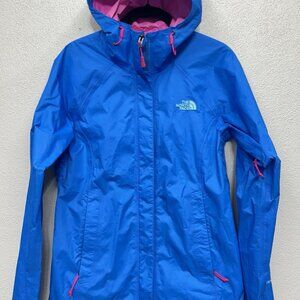 The North Face Hyvent 2.5L Rain Jacket Women’s XS Blue Pink Windbreaker Outdoor